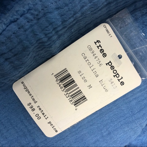 Free people Carolina blue button down M - Picture 6 of 8